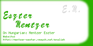 eszter mentzer business card